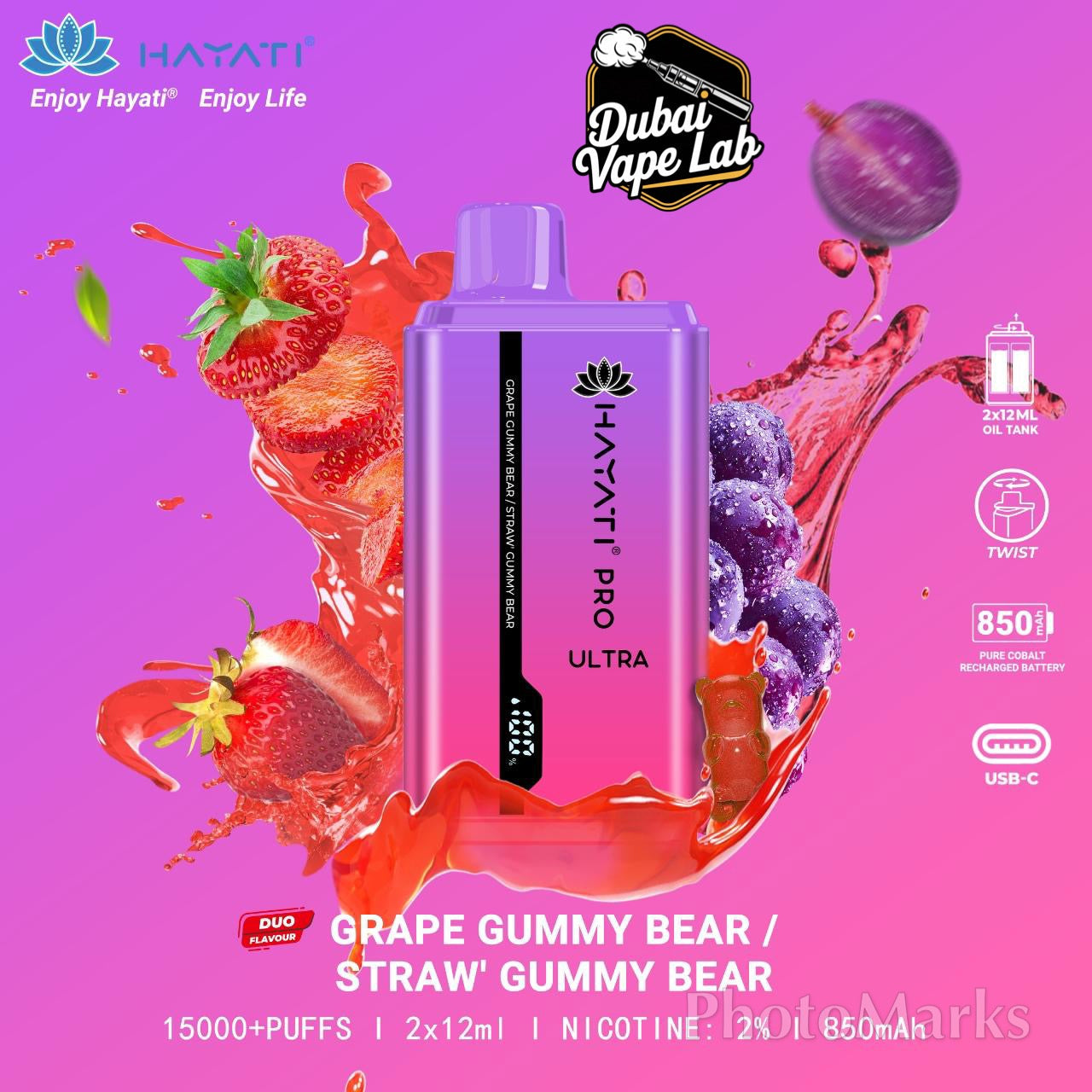 New Hayati Pro Ultra 15000 Puffs Disposable Vape In UAE - Dubai Vape Lab