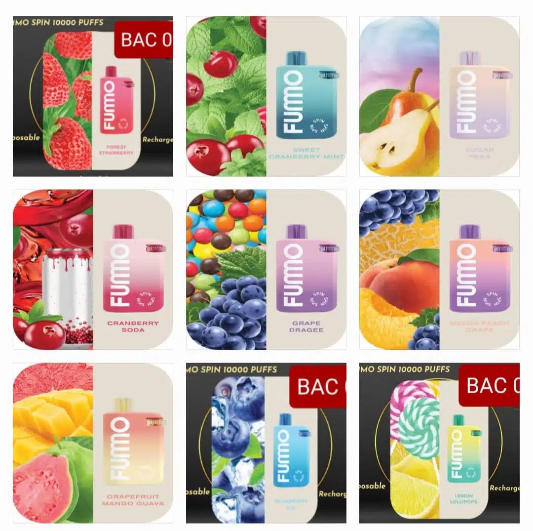 FUMMO Spin 10000 puffs disposable rechargeable vape Chart 2