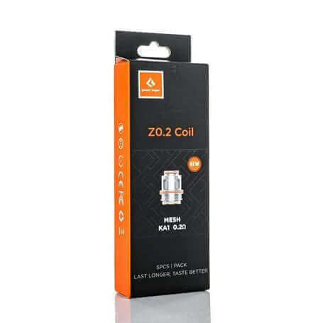 Geekvape Z 0.2Ω mesh coil 5-pack box packaging, front view
