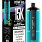 Crown Bar Al Fakher 15K Hypermax disposable vape with Black Currant Mint flavor.
