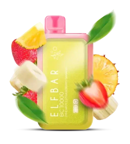 Elfbar BC10000 10000 puffs disposable vape with Pineapple Strawberry Banana flavor.

