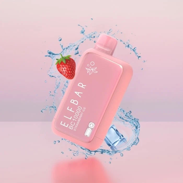 Elfbar BC10000 10000 puffs disposable vape with Strawberry Ice flavor.
