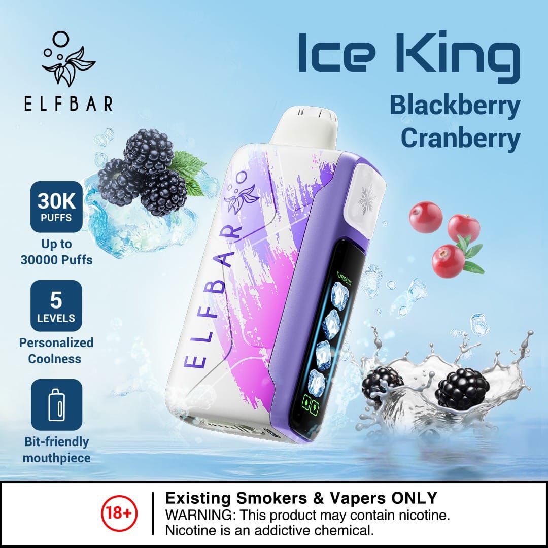 Elfbar Ice King Blackberry Cranberry disposable vape 30000 puffs