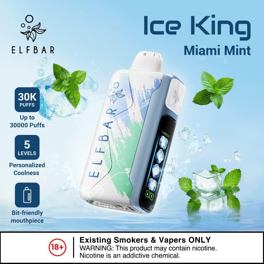 Elfbar Ice King Miami Mint disposable vape 30000 puffs