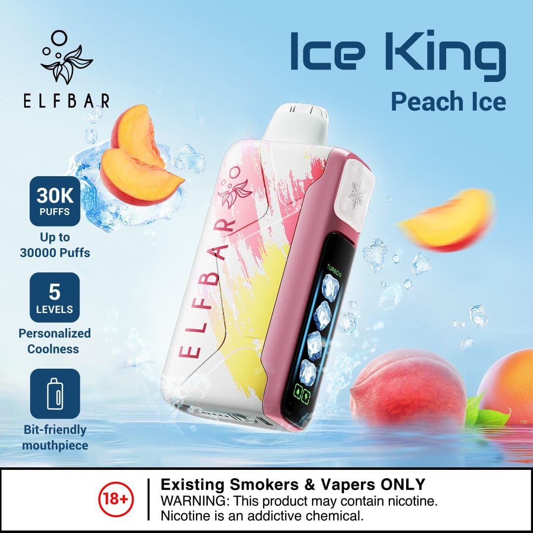 Elfbar Ice King Peach Ice disposable vape 30000 puffs