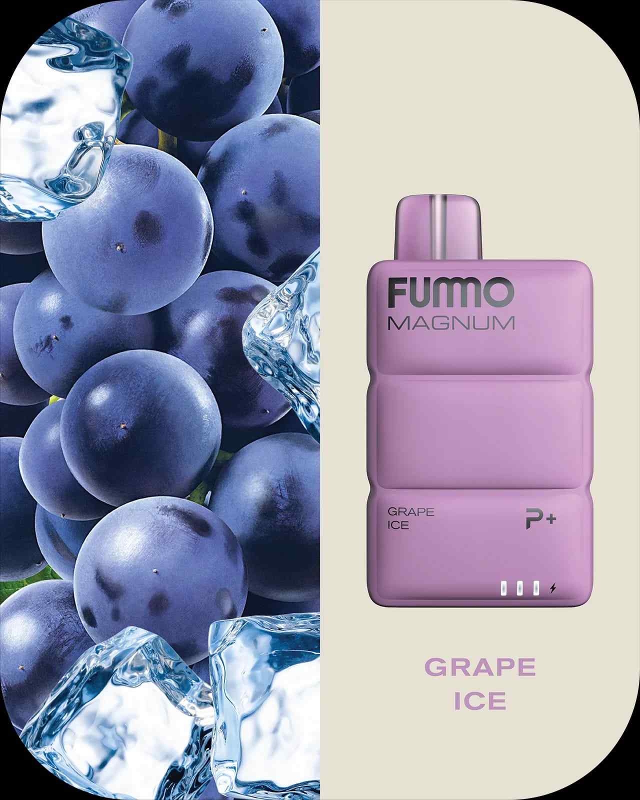 Fummo Magnum Grape Ice disposable vape with icy grape flavor