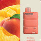 Fummo Magnum Peach Mango disposable vape with juicy peach and mango flavor