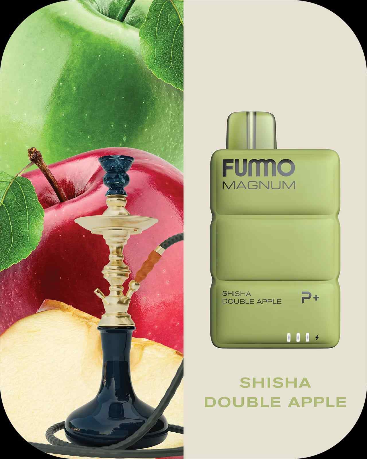 Fummo Magnum Shisha Double Apple disposable vape with apple shisha flavor