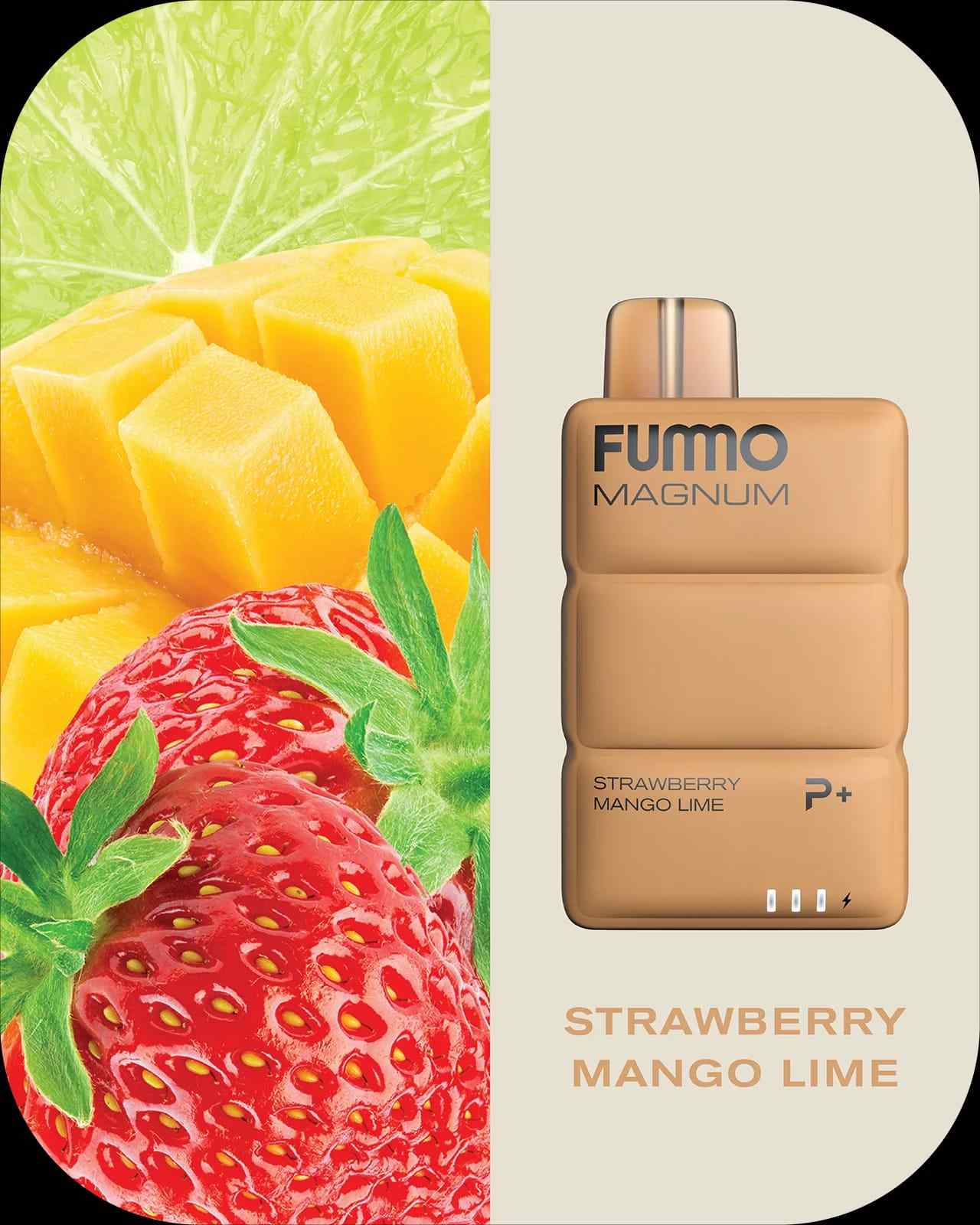 Fummo Magnum Strawberry Mango Lime disposable vape with fruit blend flavor
