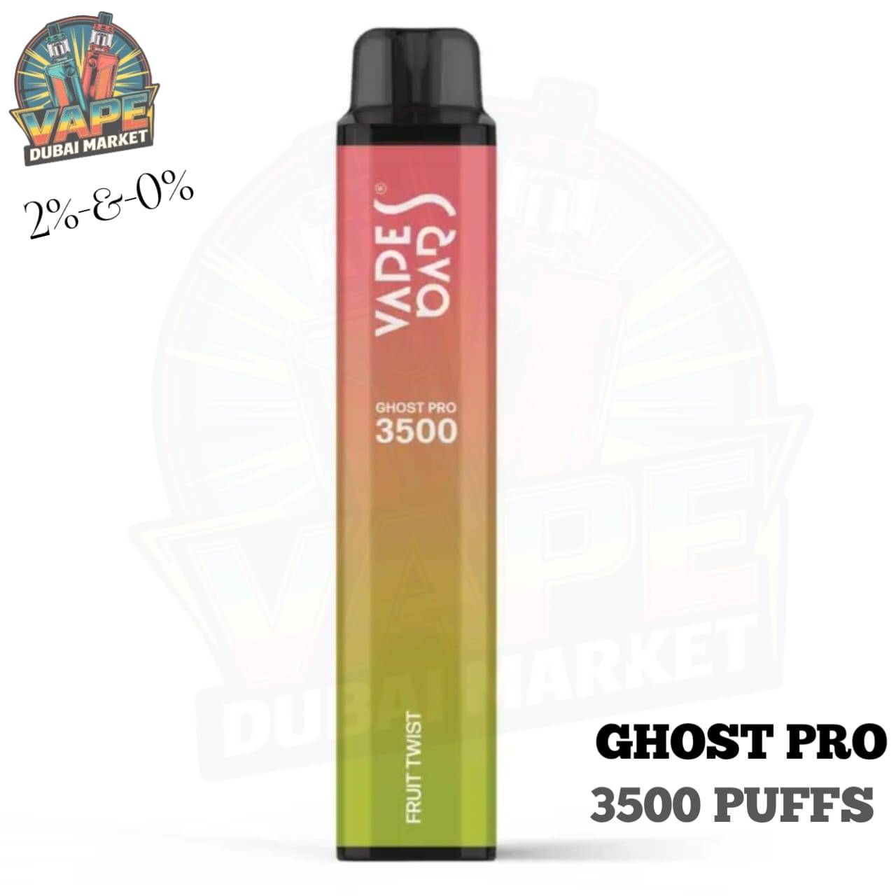 Ghost Pro 3500 puffs disposable vape with Fruit Twist flavor.
