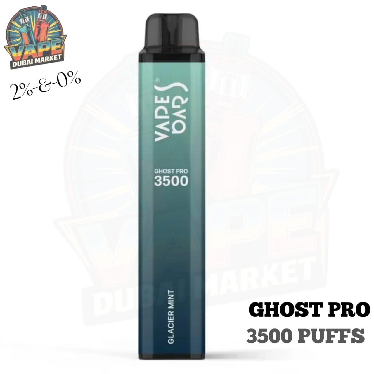 Ghost Pro 3500 puffs disposable vape with Glacier Mint flavor