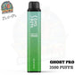 Ghost Pro 3500 puffs disposable vape with Sour Apple flavor.