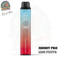 Ghost Pro 3500 puffs disposable vape with Watermelon Freeze flavor.
