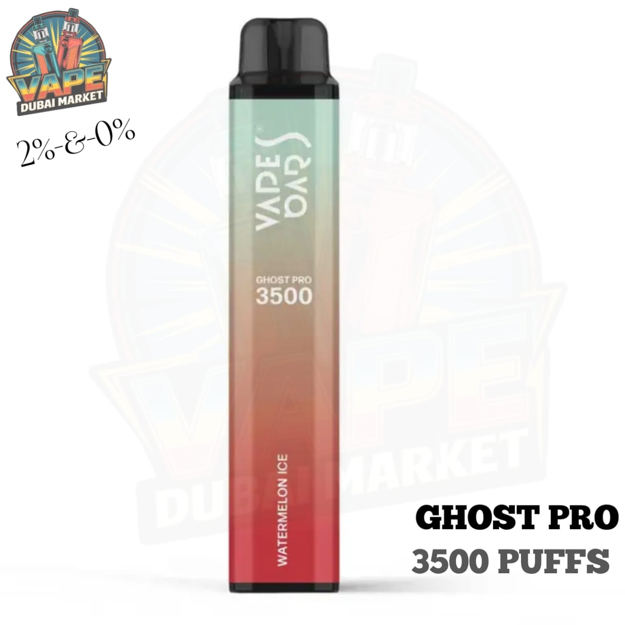 Ghost Pro 3500 puffs disposable vape with Watermelon Ice flavor.