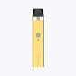 Gold Vaporesso pod vape device, front view with button and small LED
