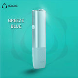 IQOS Iluma One Breeze Blue device on teal background with text “BREEZE BLUE