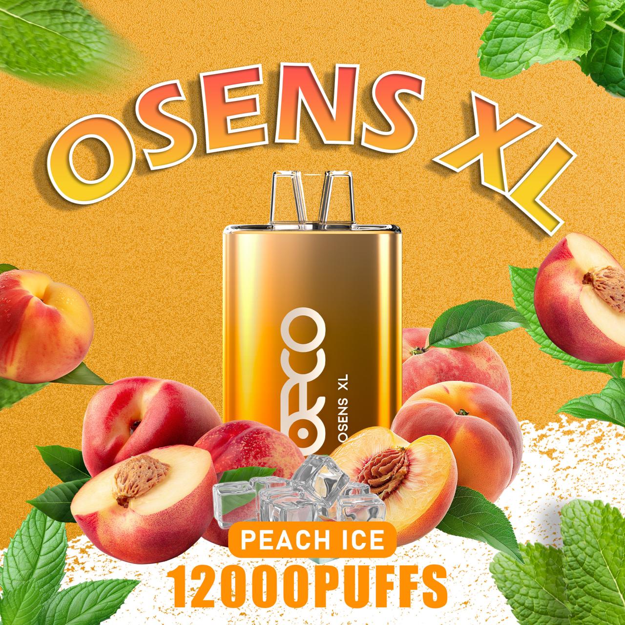 Osens XL Peach Ice disposable vape 12000 puffs with peach ice flavor