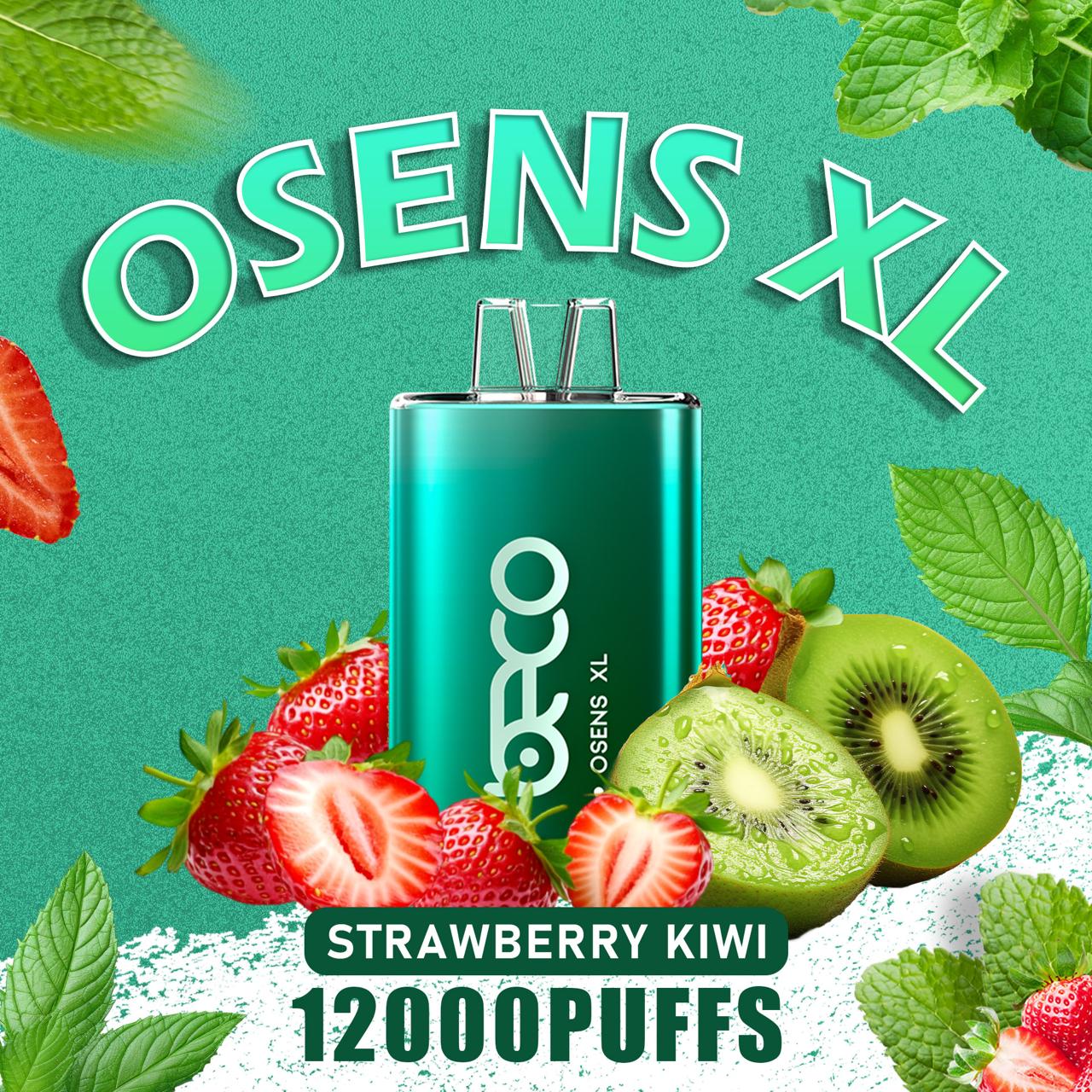 Osens XL Strawberry Kiwi disposable vape 12000 puffs with strawberry and kiwi