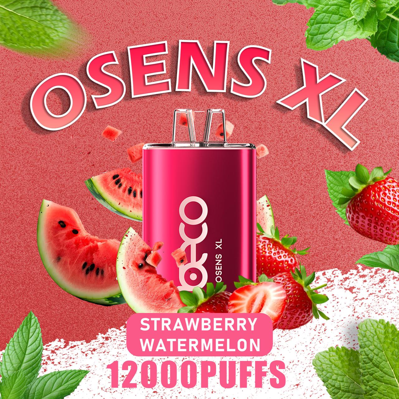 Osens XL Strawberry Watermelon disposable vape 12000 puffs with  strawberry & watermelon flavor