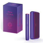 Purple IQOS ILUMA PRIME limited edition box with matching device and case.