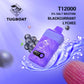 Tugboat T12000 puffs disposable vape with Blackcurrant Lychee flavor.

