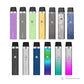 Vaporesso pod vape devices in multiple colors and patterns, front view lineup