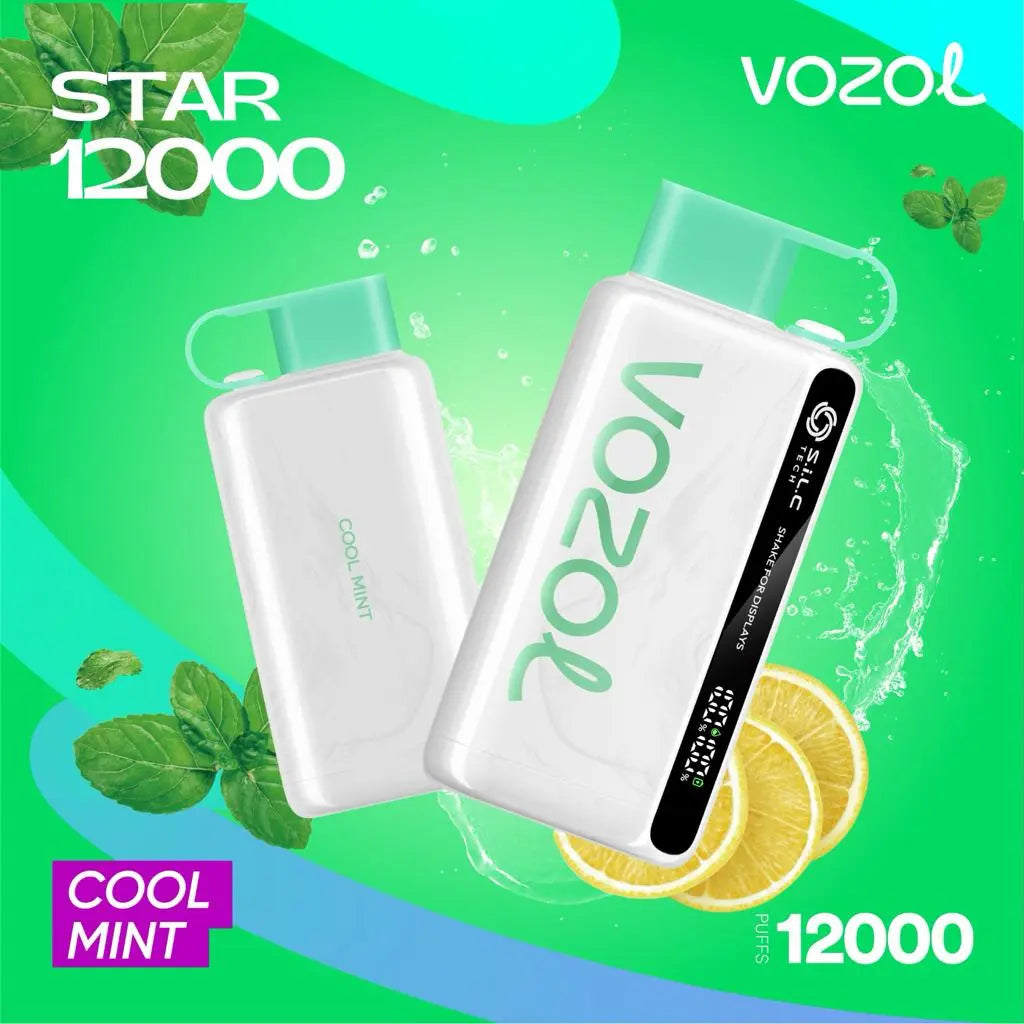 Vozol Star 12000 Cool Mint disposable vape with 12000 puffs