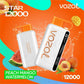 Vozol Star 12000 Peach Mango Watermalon disposable vape with 12000 puffs