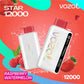 Vozol Star 12000 Raspberry Watermelon disposable vape with 12000 puffs