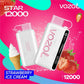 Vozol Star 12000 Strawberry Ice Cream disposable vape with 12000 puffs