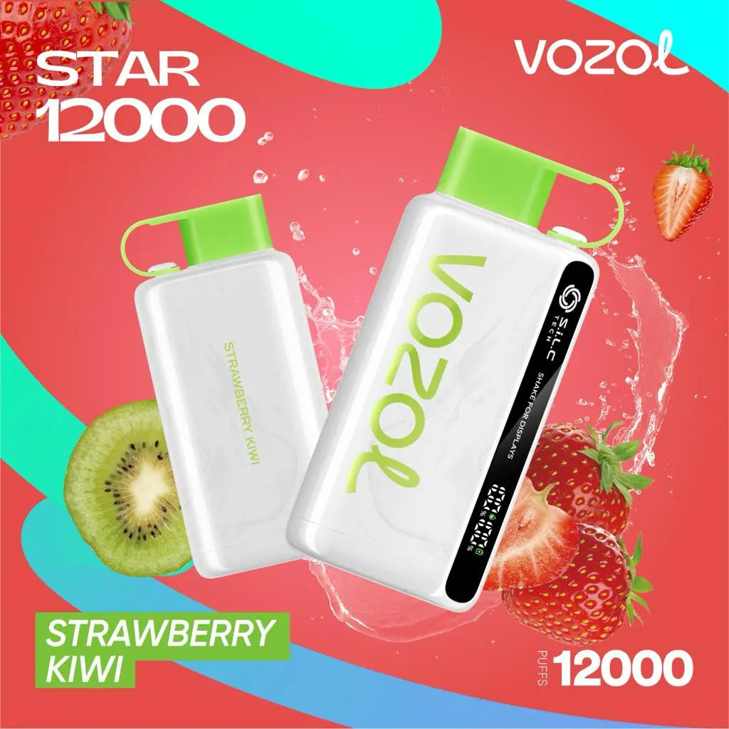 Vozol Star 12000 Strawberry Kiwi disposable vape with 12000 puffs