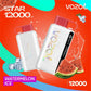 Vozol Star 12000 Watermelon Ice disposable vape with 12000 puffs