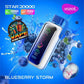 Vozol Star 20000 Puffs Blueberry Storm vape with blueberry flavor and icy splash