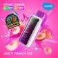 Vozol Star 20000 Puffs Juicy Peach Ice disposable vape with peaches and ice