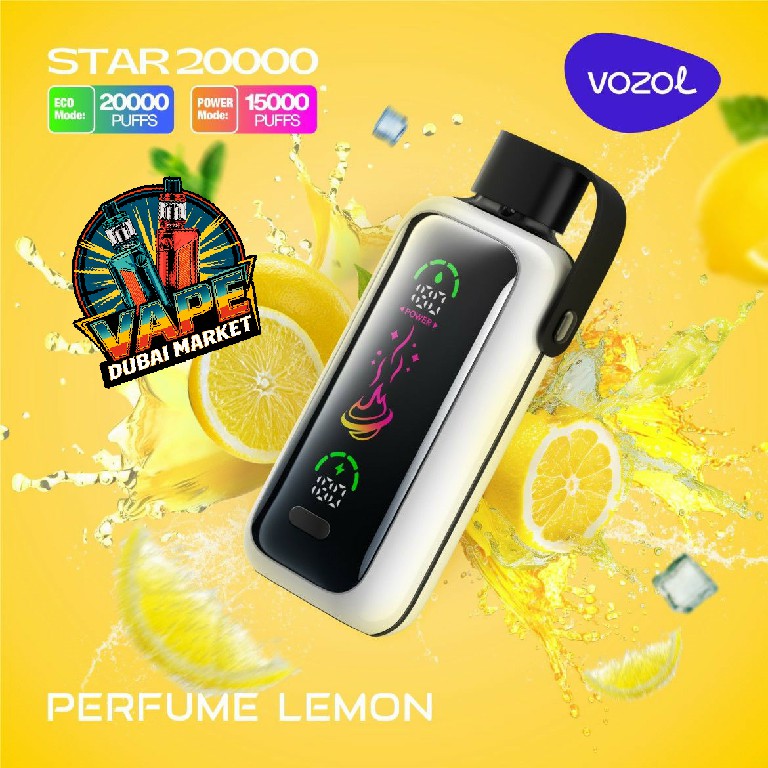 Vozol Star 20000 Puffs Perfume Lemon disposable vape with fresh lemon flavor