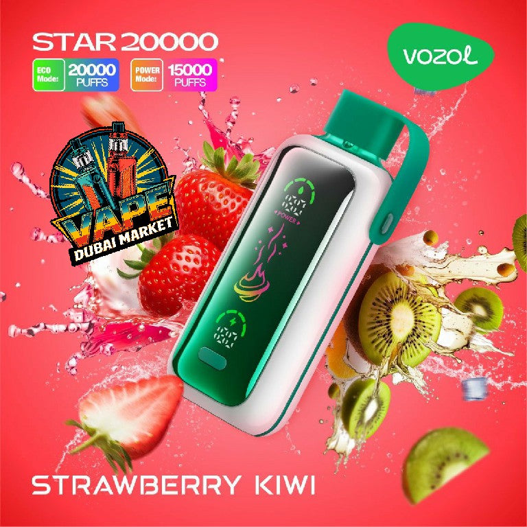 Vozol Star 20000 Puffs Strawberry Kiwi disposable vape with fresh fruit flavors