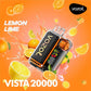 Vozol Vista 20000 puffs disposable vape, Lemon Lime flavor, device only.