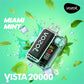 Vozol Vista 20000 puffs disposable vape, Miami Mint flavor, device only.