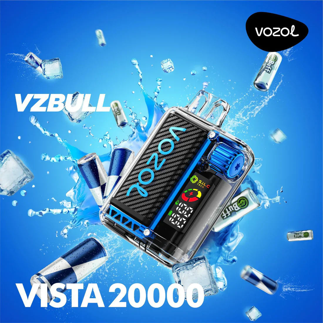 Vozol Vista 20000 puffs disposable vape, VZBull flavor, device only.