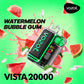 Vozol Vista 20000 puffs disposable vape, Watermelon Bubble Gum flavor, device only.