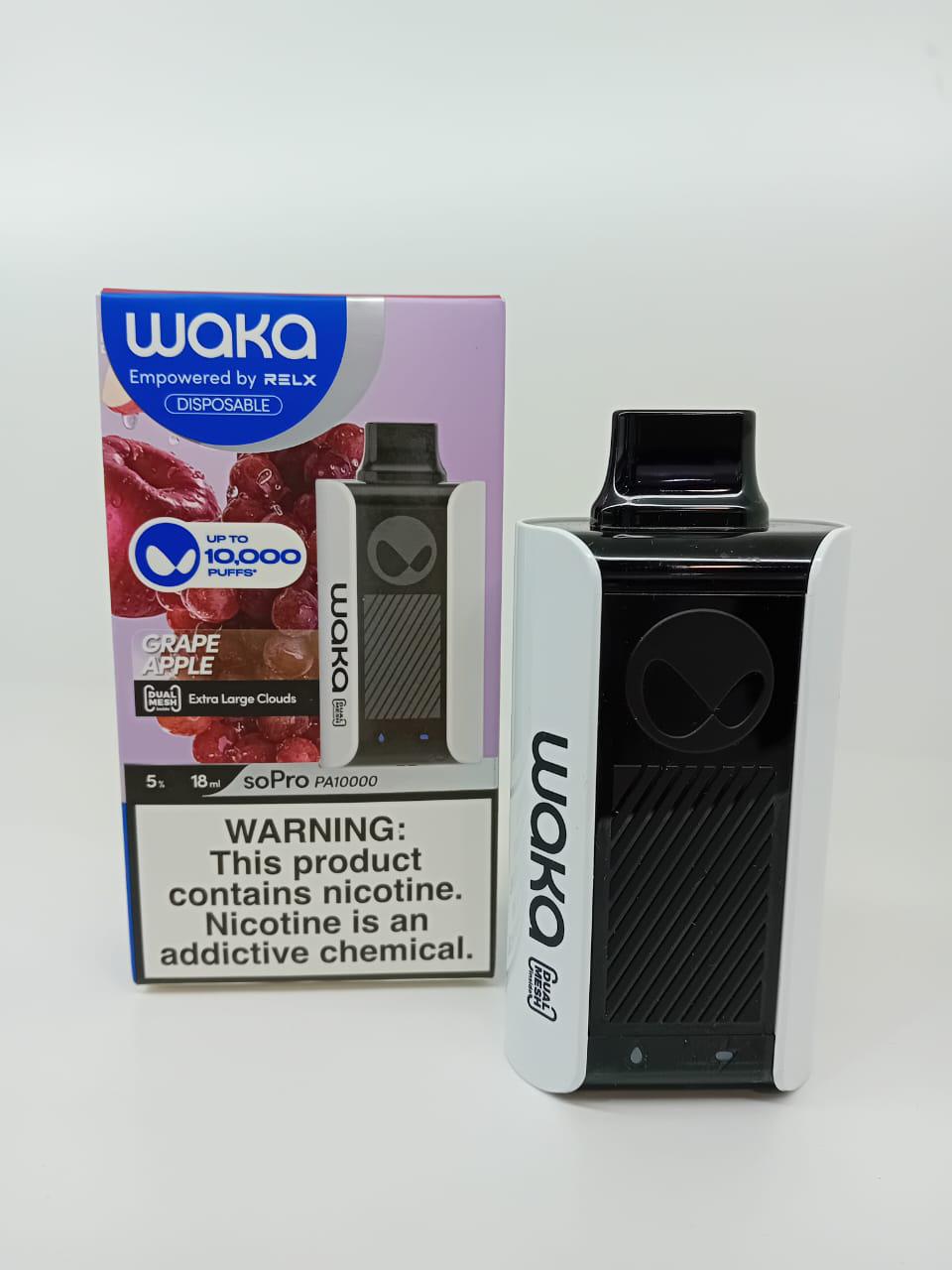 WAKA Grape Apple disposable vape 10000 puffs with box and device