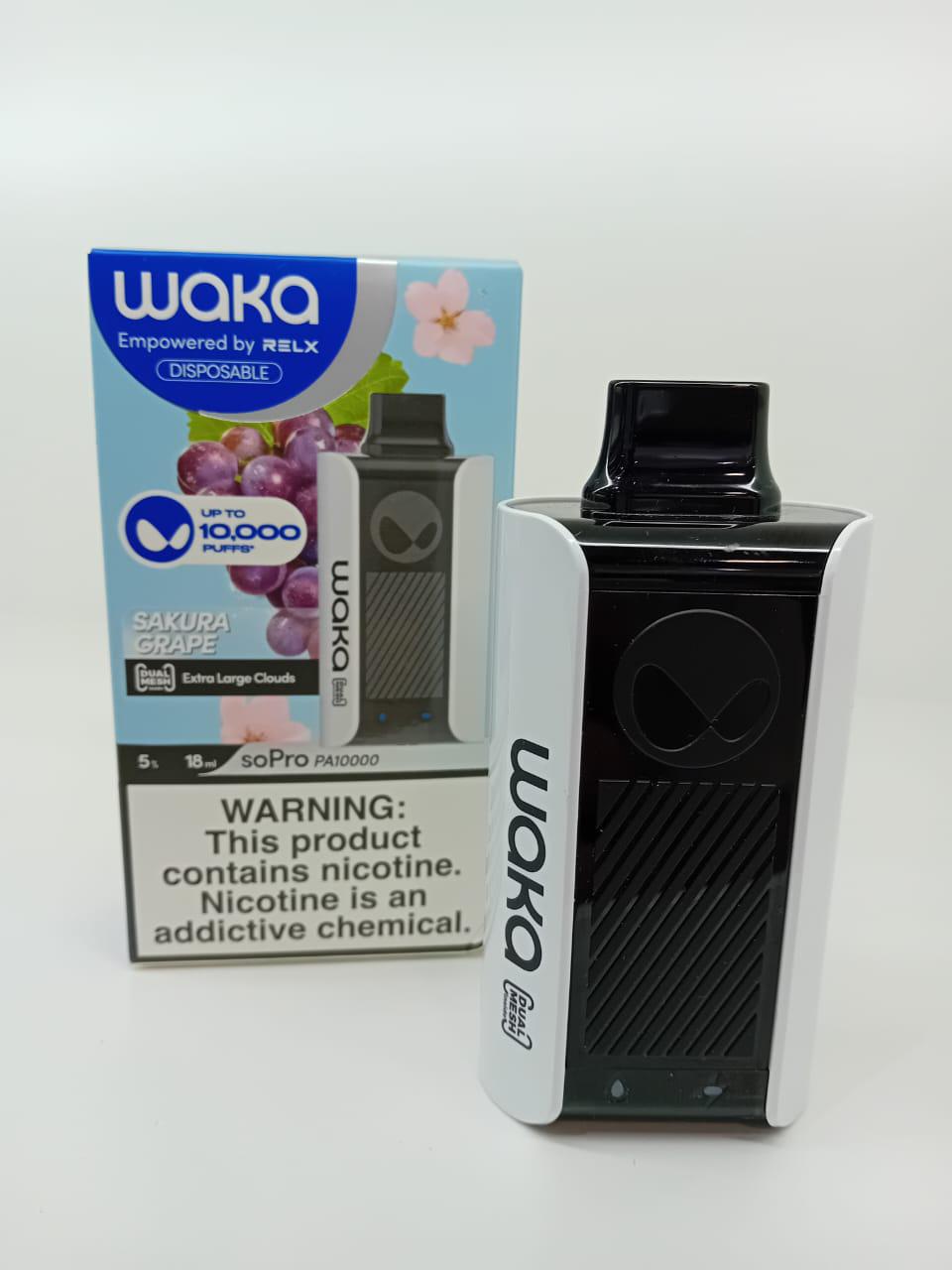 WAKA Sakura Grape disposable vape 10000 puffs with box and device 2