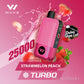 WAVE 25,000 puffs disposable vape with Strawmelon Peach flavor.
