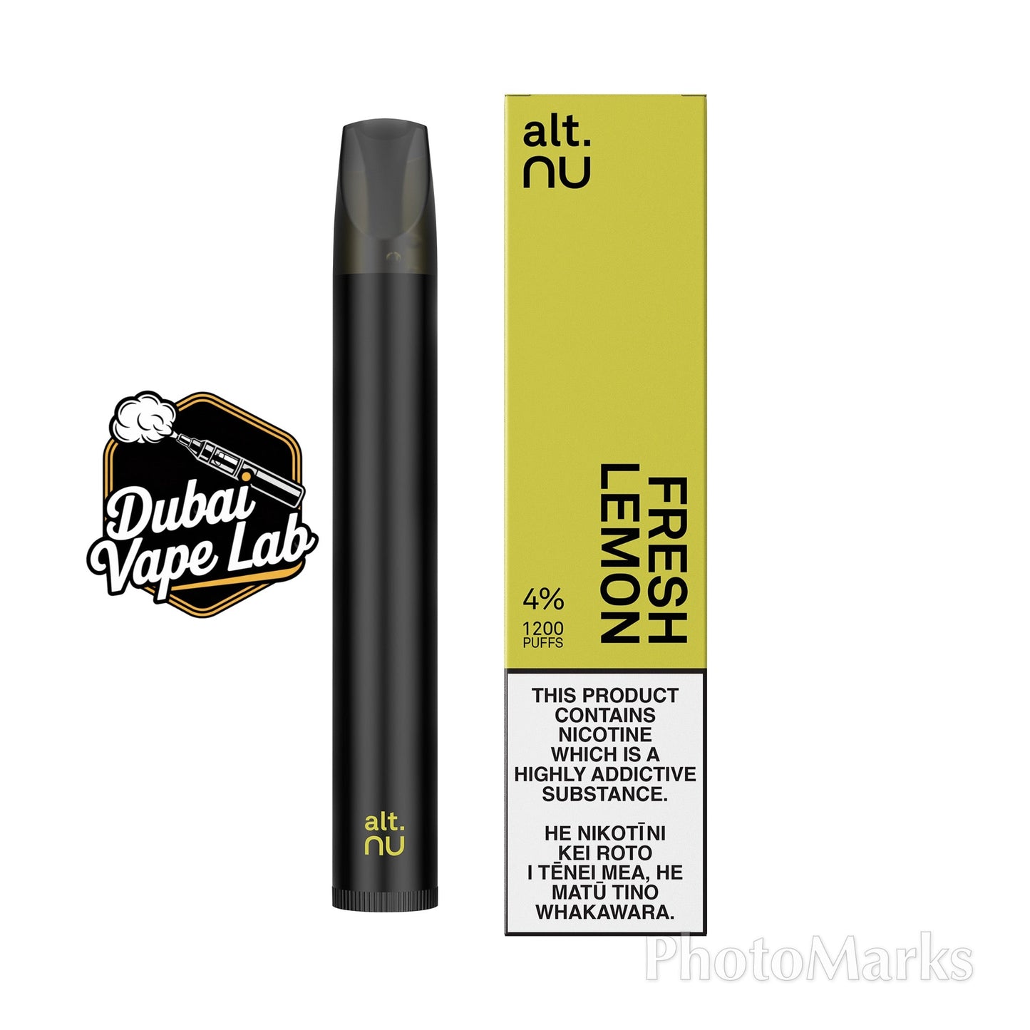 alt. nu 1200 puffs disposable vape with Fresh Lemon flavor.
