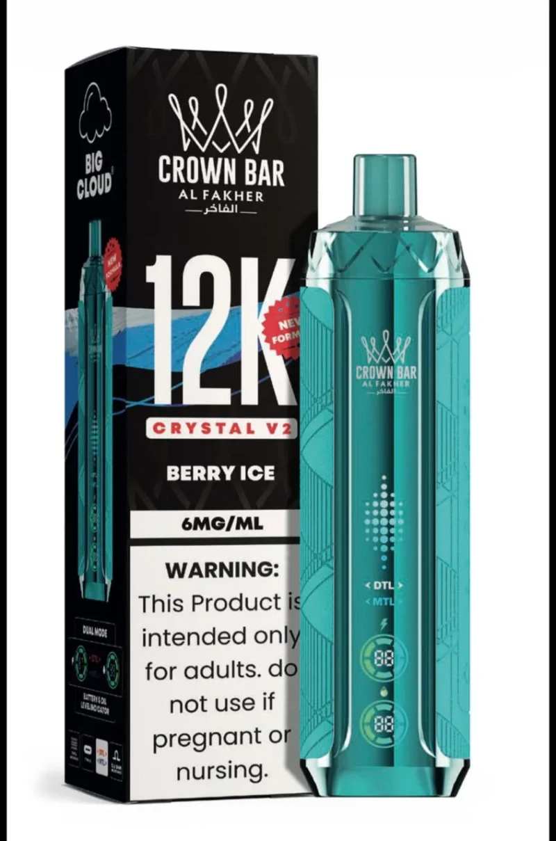 Al Fakher Crown Bar 12K Crystal V2 Berry Ice