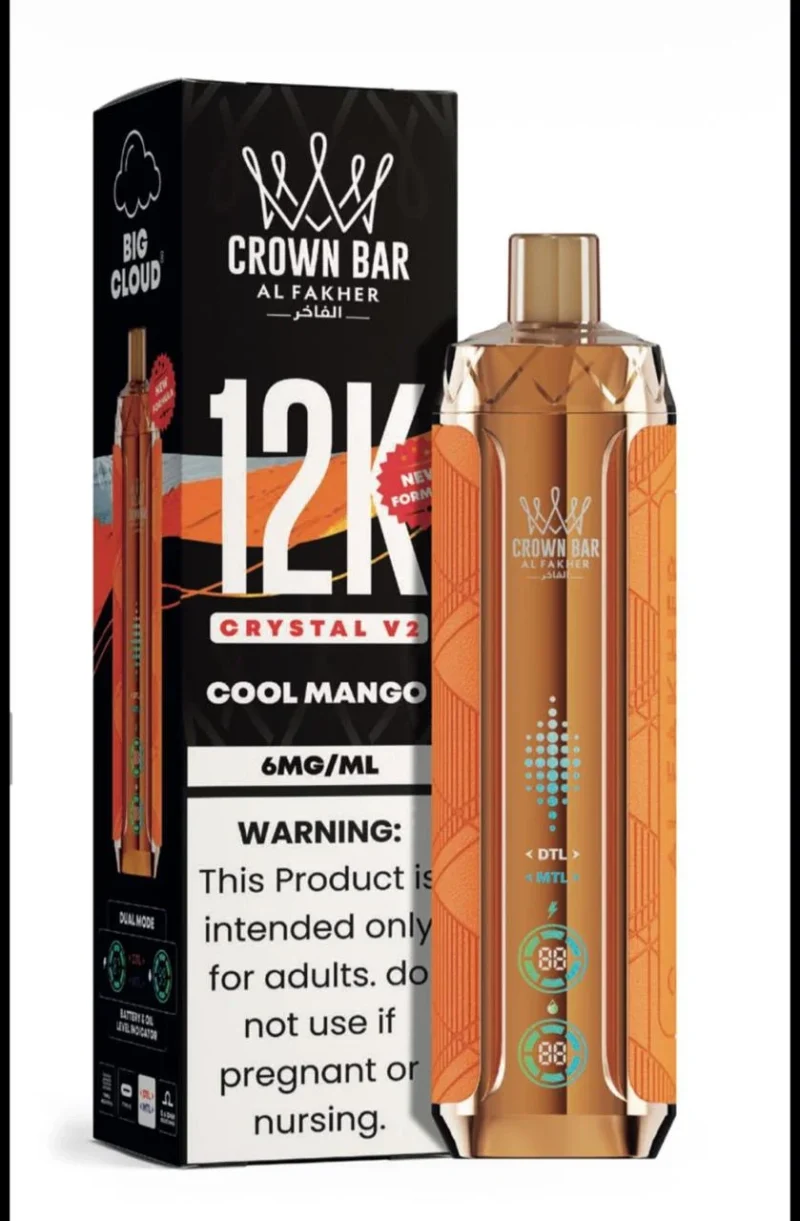 Al Fakher Crown Bar 12K Crystal V2 Cool Mango