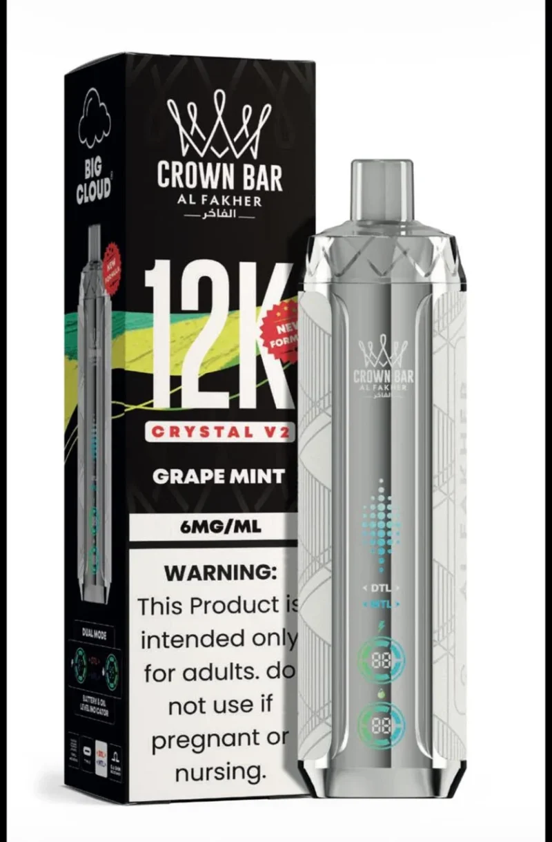 Al Fakher Crown Bar 12K Crystal V2 Grape Mint