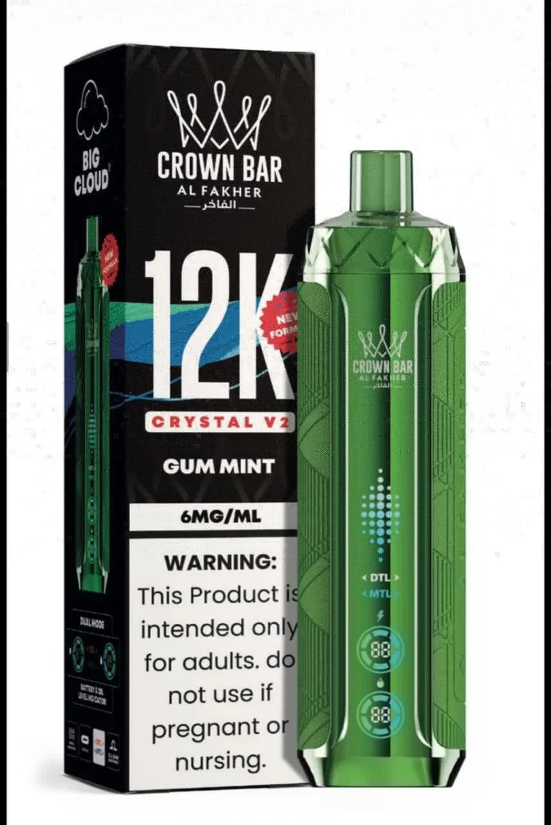 Al Fakher Crown Bar 12K Crystal V2 Gum Mint