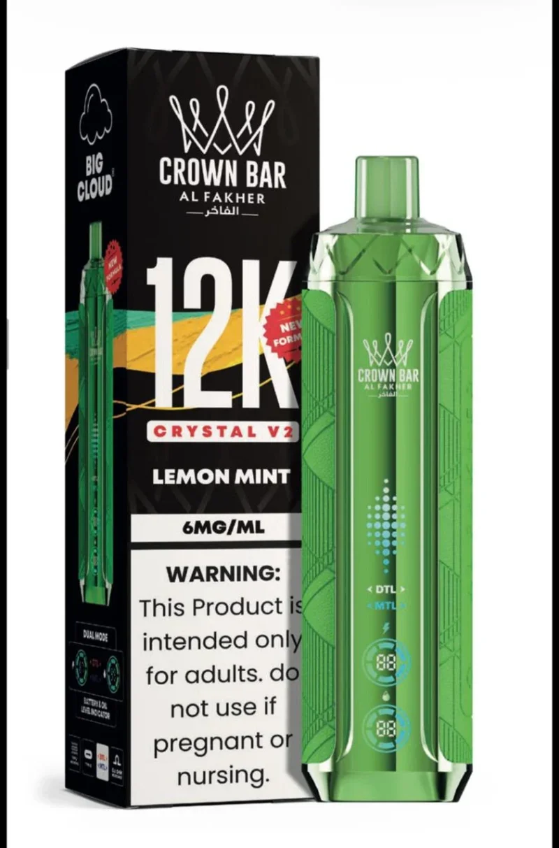 Al Fakher Crown Bar 12K Crystal V2 Lemon Mint