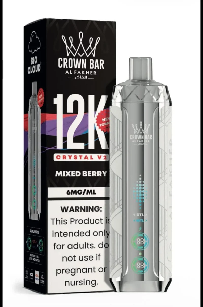 Al Fakher Crown Bar 12K Crystal V2 Mixed Berry